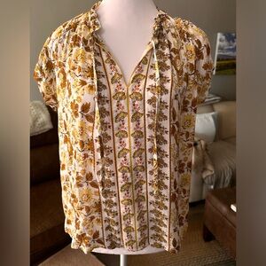 Loft Cap Sleeve Tie Top